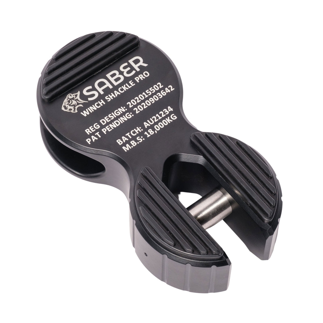 Saber 7075 Alloy Winch Shackle Pro - Black - SBR-AWSPROCBLK