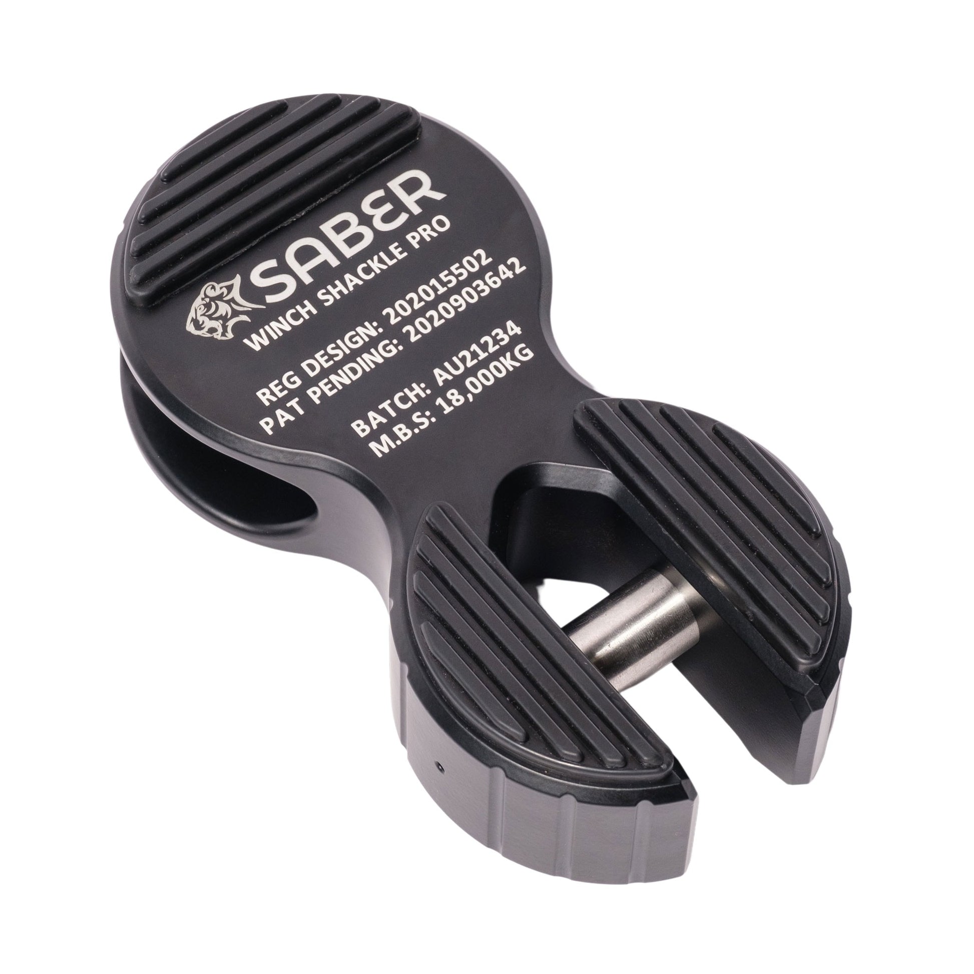 Saber 7075 Alloy Winch Shackle Pro - Black - SBR-AWSPROCBLK