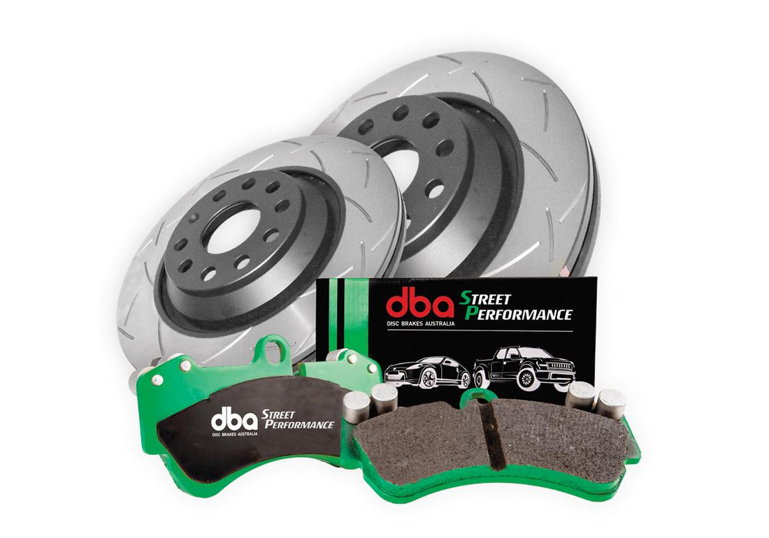 Brake Kit - 4000 Series T3 Slotted & Street Performance Brake Pads (2x DBA42957S + DB2176SP) - DBA42957S-1763SP