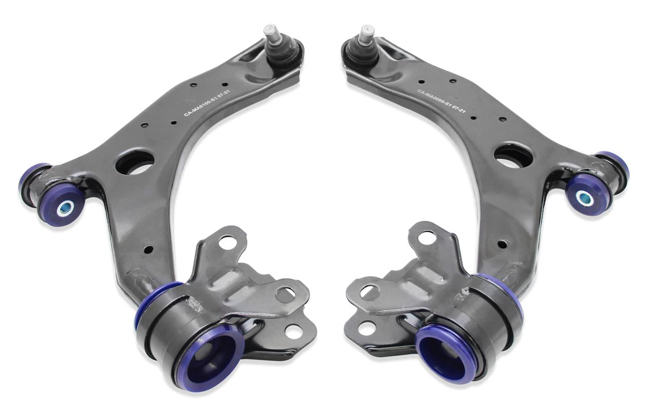 10-14 Mazda3 Front Lower Control Arm Set w/ SP Bushings (80 duro/ShA) - TRC1051
