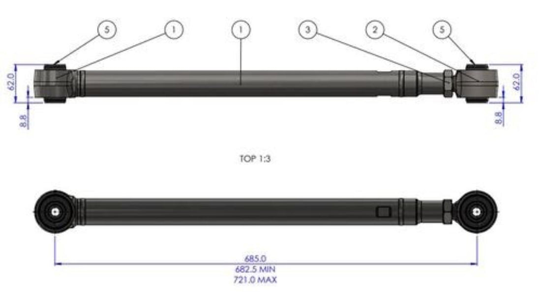 Lower Trailing Arm - Land Cruiser 200 (80 duro/ShA) - TRC1139