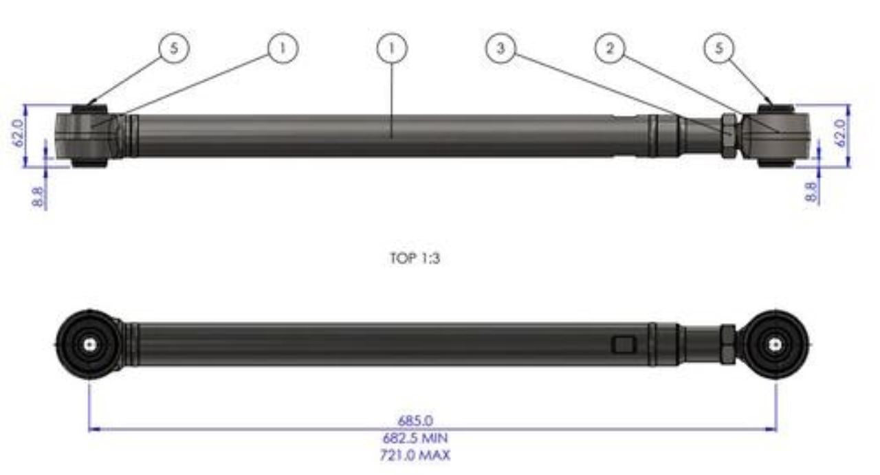 Lower Trailing Arm - Land Cruiser 200 (80 duro/ShA) - TRC1139