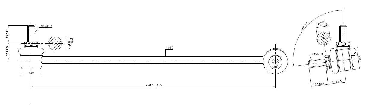 BMW Fr RH Sway Bar Link - TRC4059R
