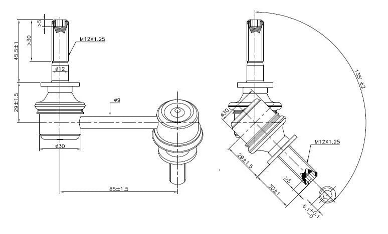 Lexus IS Fr RH Sway Bar Link - TRC4076R