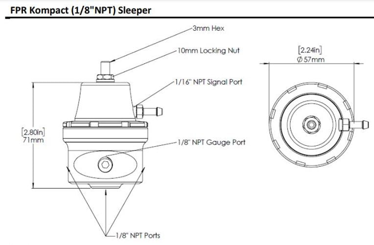 FPR8 Fuel Pressure Regulator Suit -8AN (Sleeper) - TS-0404-1035