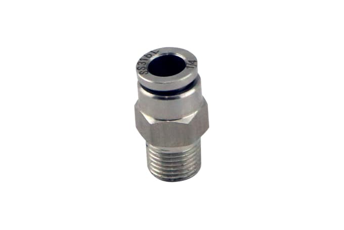 1/8" NPT Str Pushloc Fitting - SS - 1/4" - TS-0550-3053