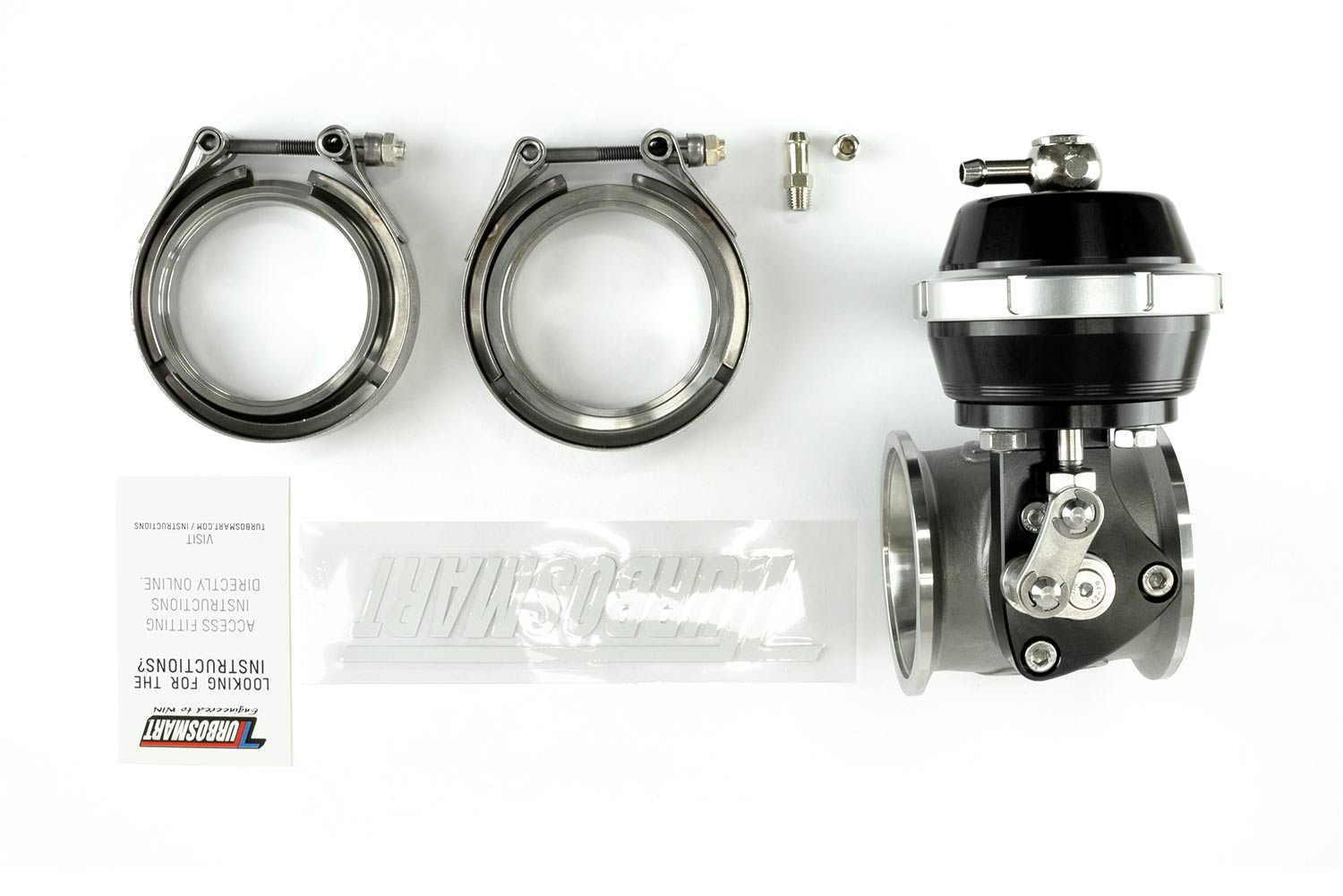 Pneumatic StraightGate50 (Vacuum-Based) 6 InHg External Wastegate (Black) - TS-0565-1212