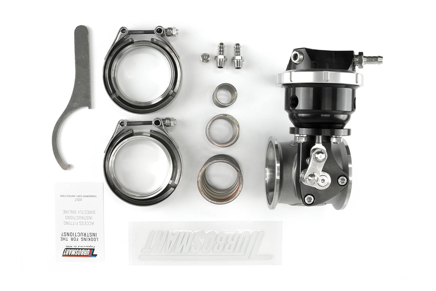 Pneumatic Straight Gate 6psi External Wastegate (Black) - TS-0565-1762