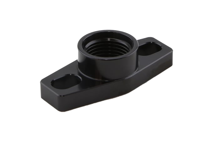 Billet Turbo Drain adapter with Silicon O-ring. 38 - 44mm slotted hole centre - small frame universal fit. - TS-0804-1010
