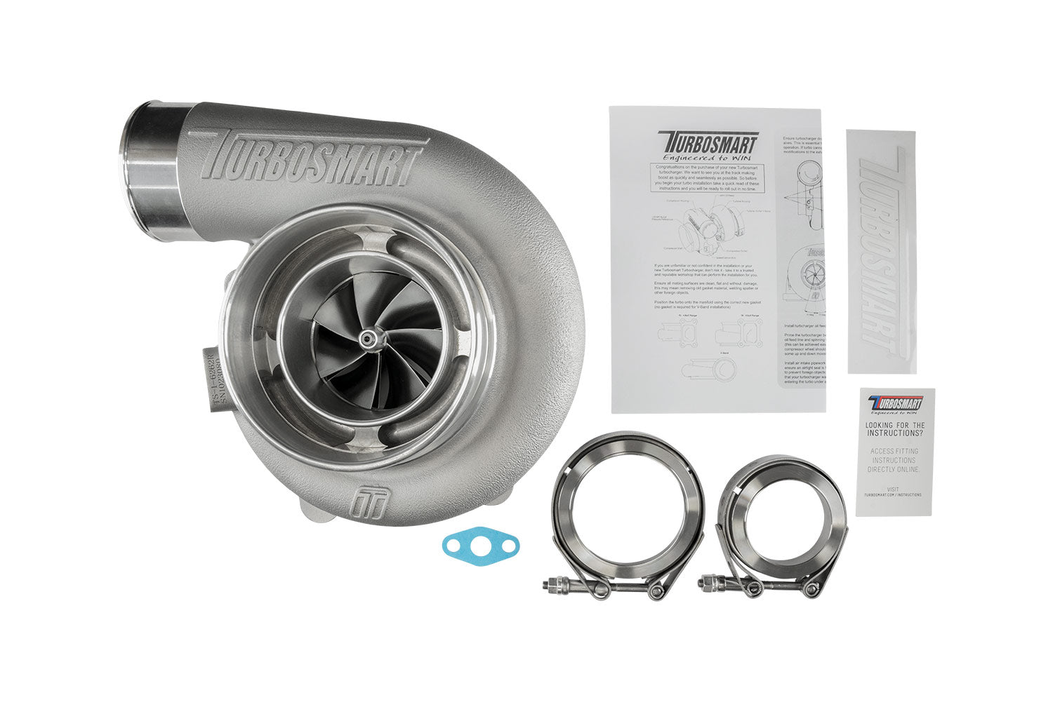 TS-1 Turbocharger 6262 V-Band 0.82AR Externally Wastegated (Reversed Rotation) - TS-1-6262B-VR082E