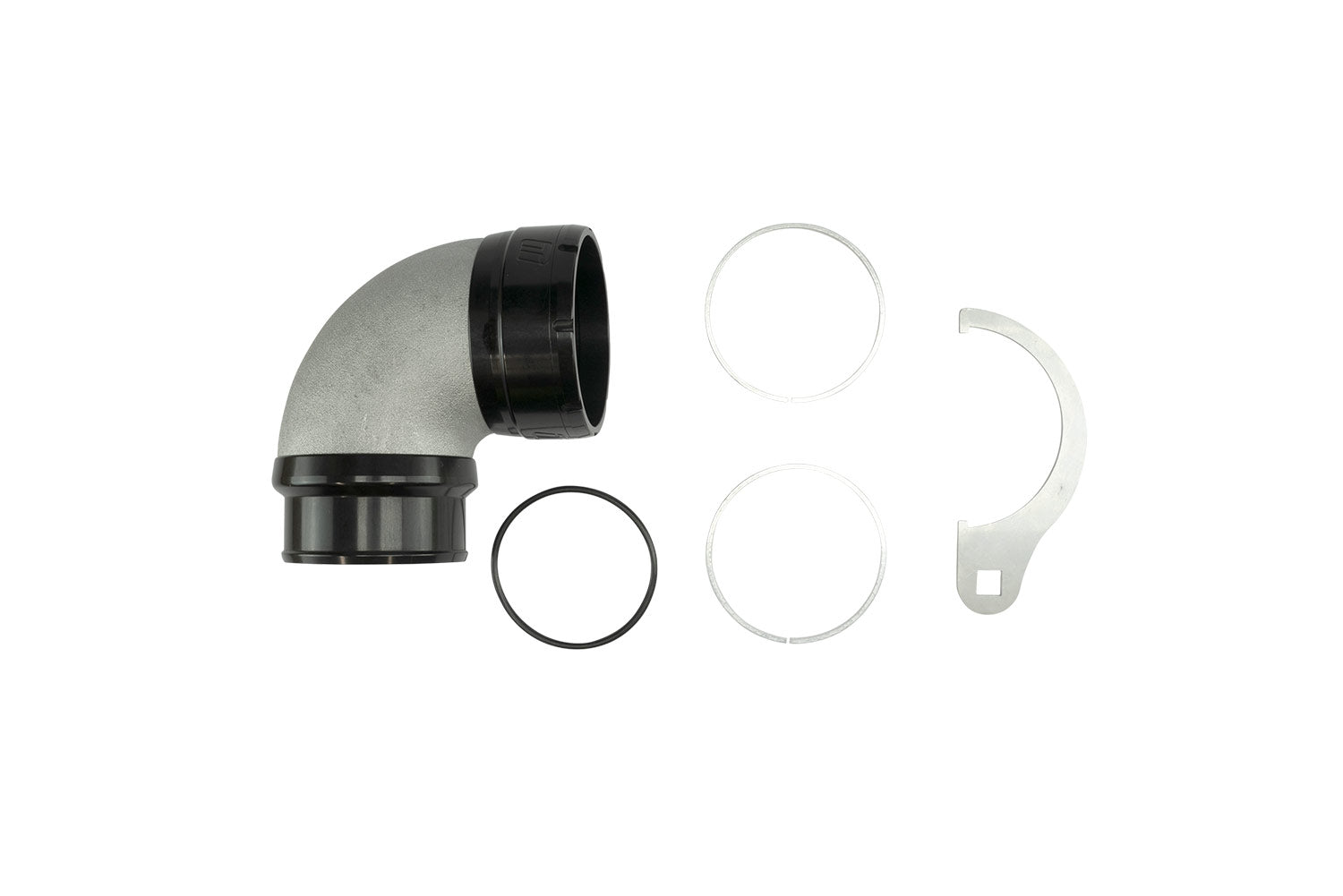 Turbo Adapter Compressor Outlet 2.50" to 90 Elbow Hose Barb 2.50" - TS-199-3023