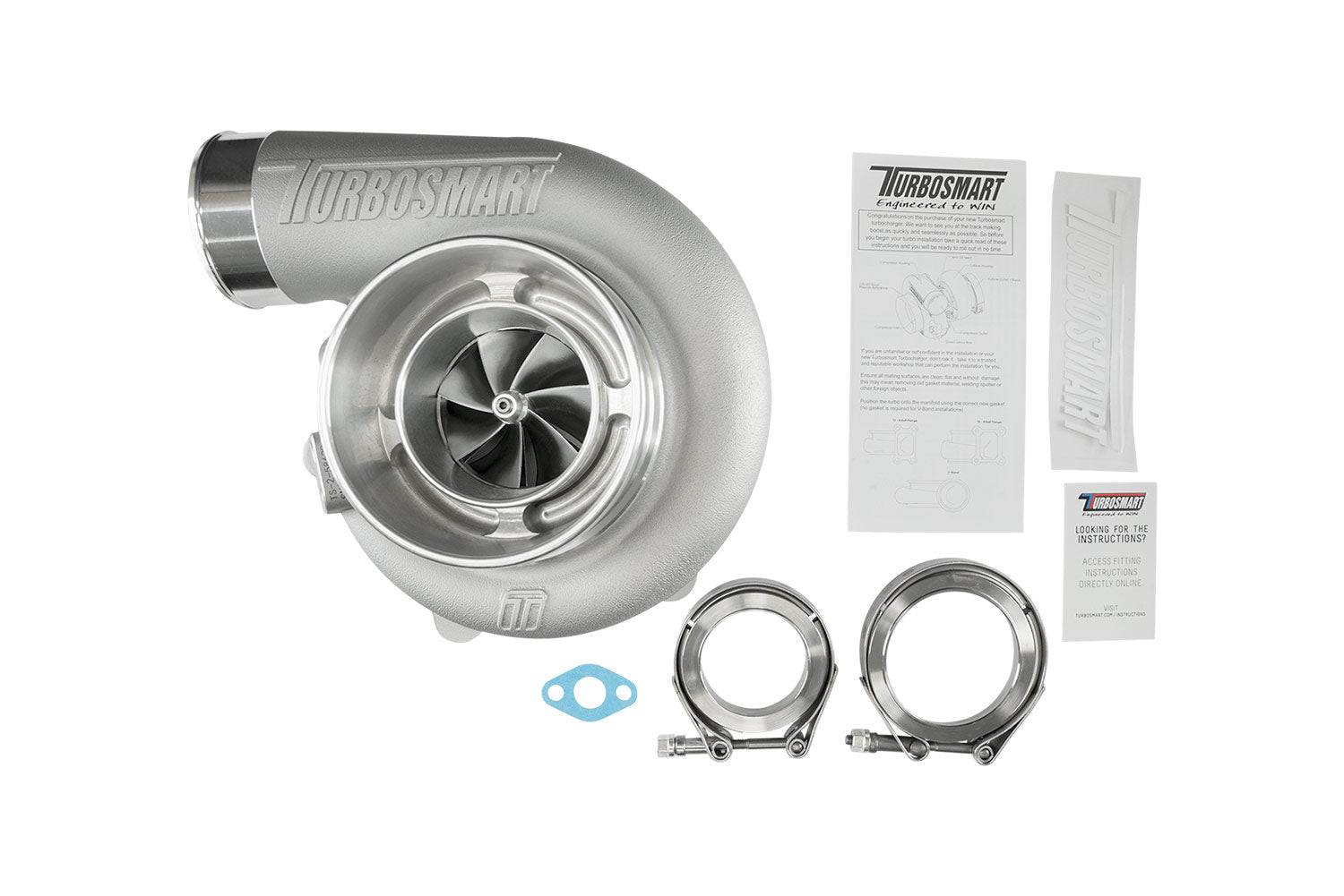 TS-2 Turbocharger (Water Cooled) 5862 V-Band Reverse Rotation 0.82AR Externally Wastegated - TS-2-5862B-VR082E