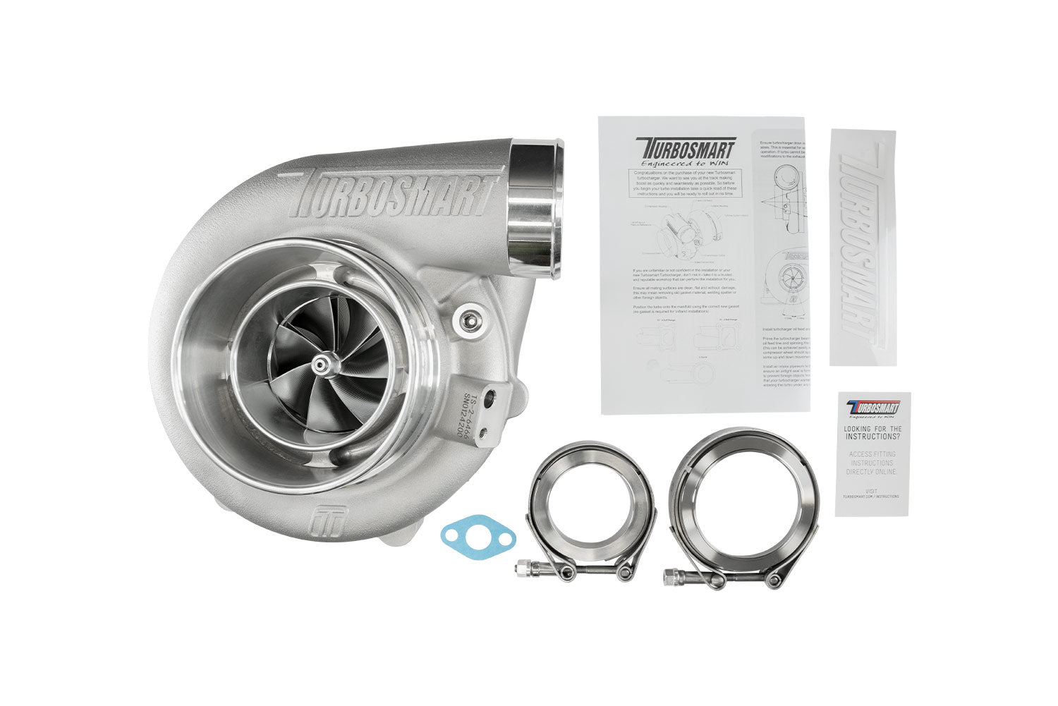 TS-2 Turbocharger (Water Cooled) 6466 V-Band 1.07AR Externally Wastegated - TS-2-6466B-VB107E
