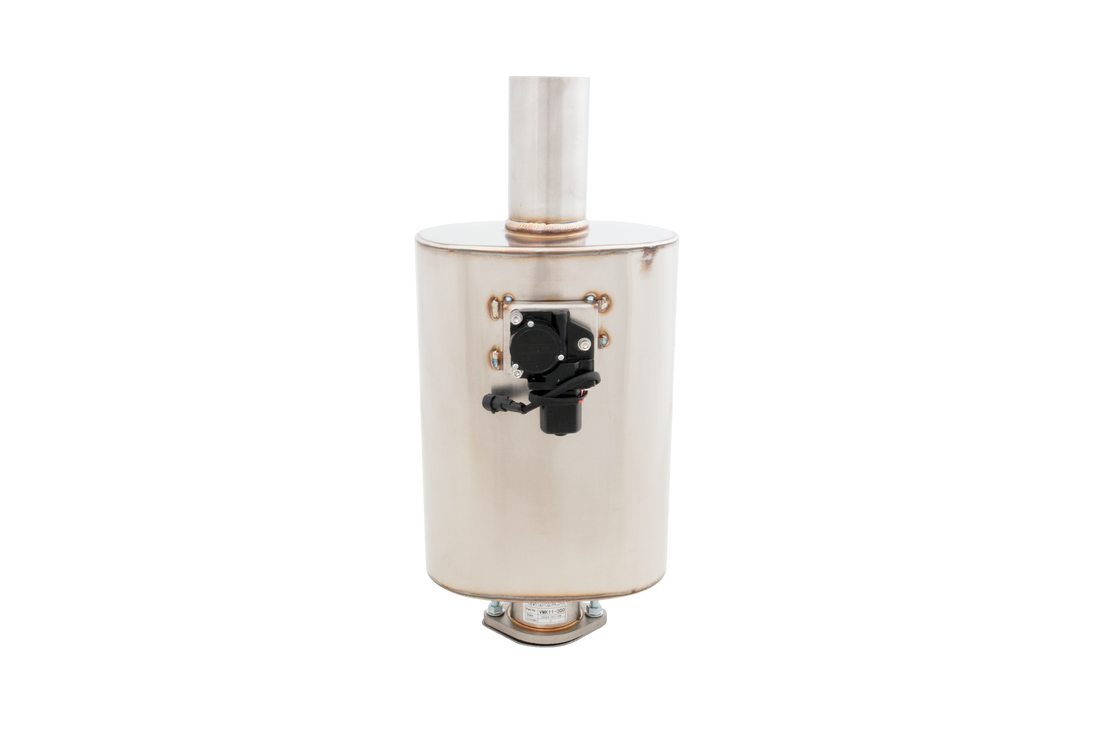 Oval Body 6" x 10" x 15" (15,24cm x 25,4cm x 38,1cm) Center in/Center out 3" Flanged Inlet, 3" Single-wall Outlet - VMK11-300
