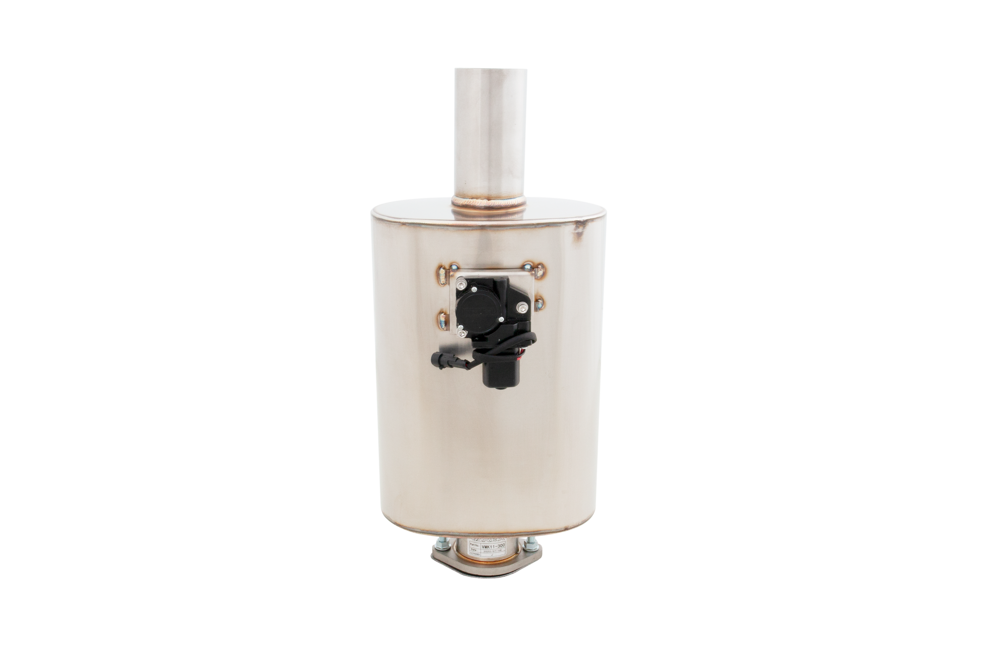 Oval Body 6" x 10" x 15" (15,24cm x 25,4cm x 38,1cm) Center in/Center out 3" Flanged Inlet, 3" Single-wall Outlet - VMK11-300