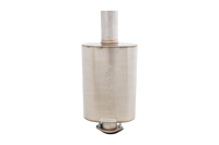 Oval Body 6" x 10" x 15" (15,24cm x 25,4cm x 38,1cm) Center in/Center out 3" Flanged Inlet, 3" Single-wall Outlet - VMK11-300
