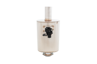 Oval Body 6" x 10" x 15" (15,24cm x 25,4cm x 38,1cm) Center in/Center out 3.5" Flanged Inlet, 3.5" Single-wall Outlet - VMK11-350