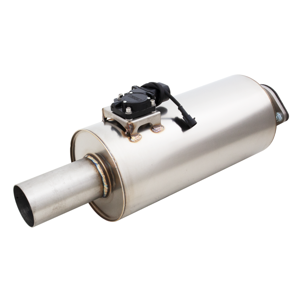 Round Body 6.5" x 15" (16,51cm x 38,1cm) Center in/Center out 2.5" Flanged Inlet, 2.5" Single-wall Outlet - VMK15-250