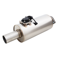 Round Body 6.5" x 15" (16,51cm x 38,1cm) Center in/Center out 2.5" Flanged Inlet, 2.5" Single-wall Outlet - VMK15-250