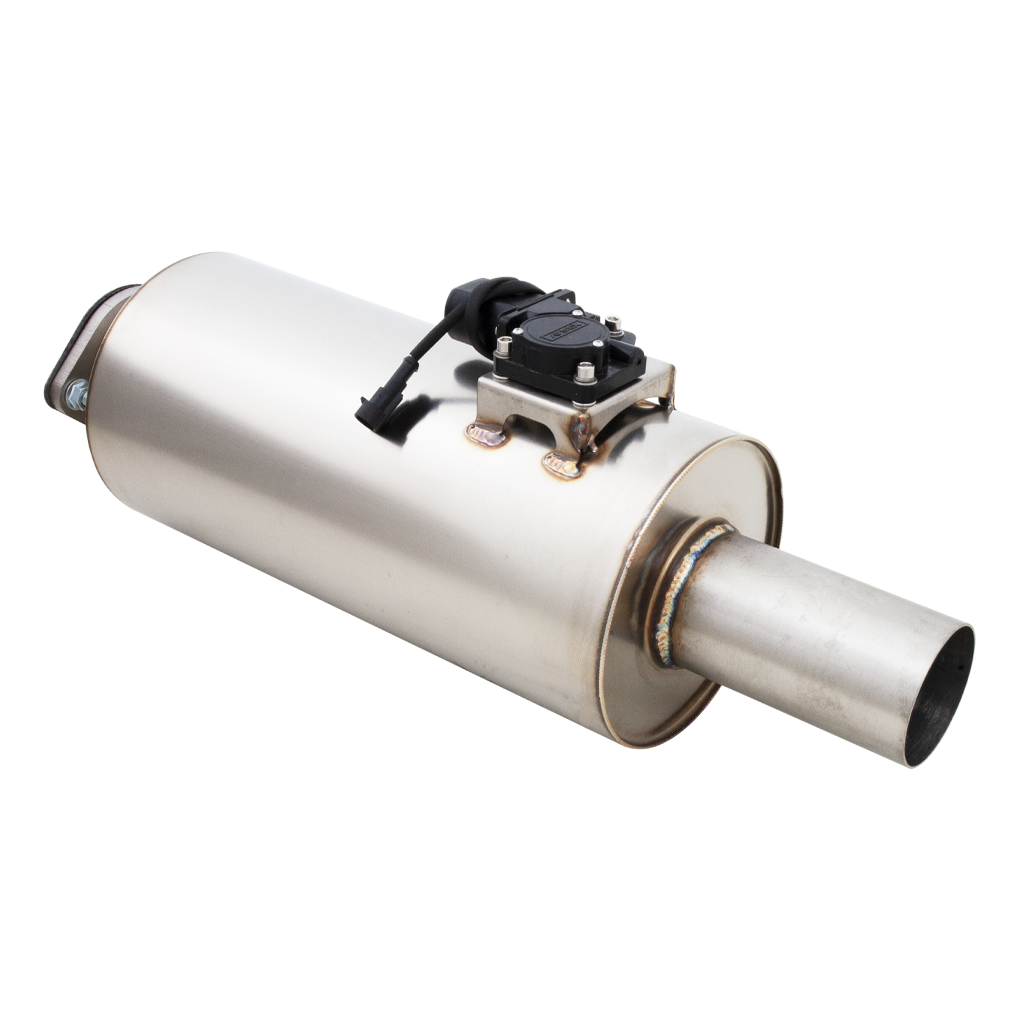Round Body 7" x 15" (17,78cm x 38,1cm) Center in/Center out 3" Flanged Inlet, 3" Single-wall Outlet - VMK16-300
