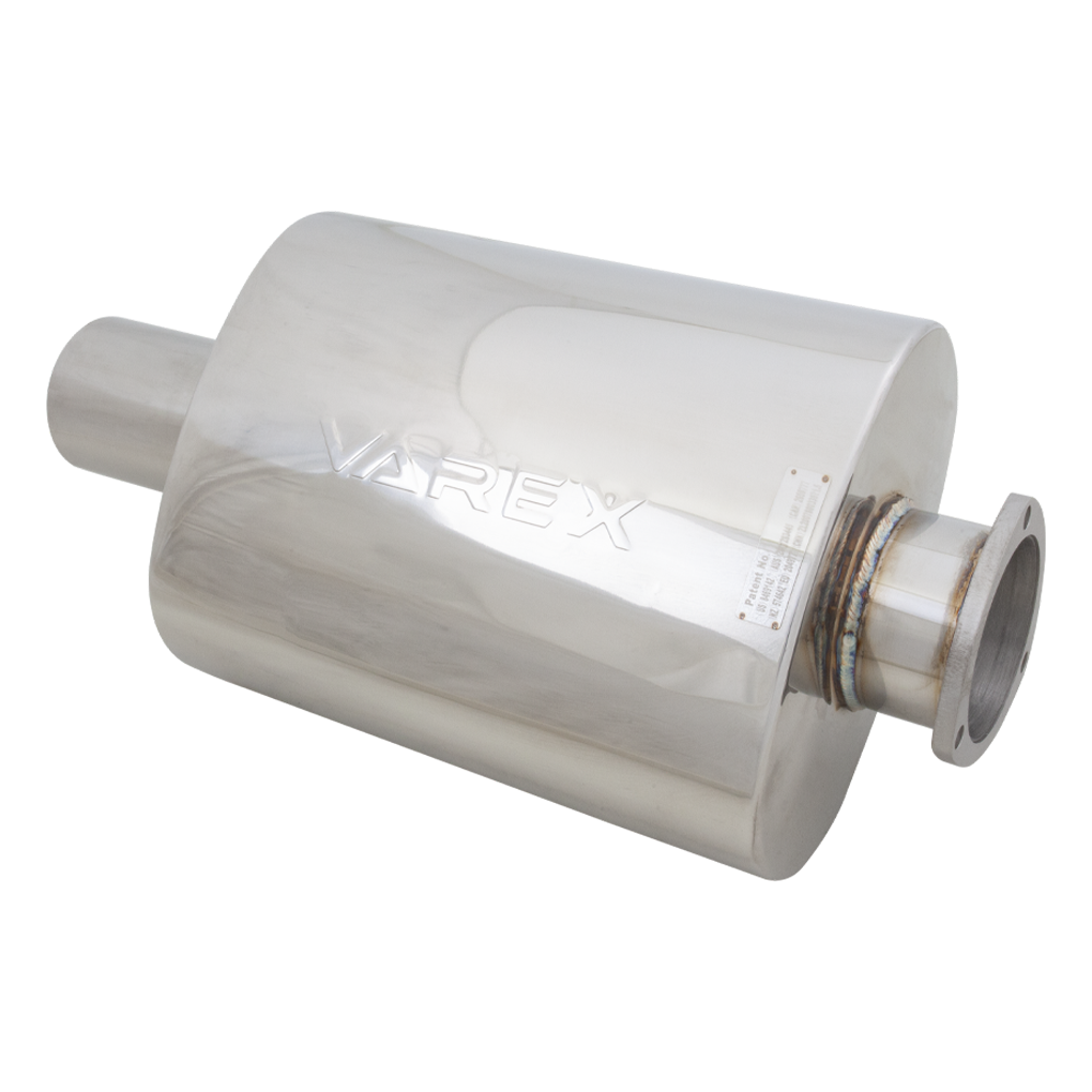 Oval Body 6" x 10" x 16" (16,51cm x 25,4cm x 40,64cm) Center in/Center Out 4" Flanged Inlet, 4" Single-Wall Tip - VMK18-400