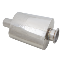 Oval Body 6" x 10" x 16" (16,51cm x 25,4cm x 40,64cm) Center in/Center Out 4" Flanged Inlet, 4" Single-Wall Tip - VMK18-400