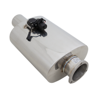 Oval Body 6" x 10" x 16" (16,51cm x 25,4cm x 40,64cm) Center in/Center Out 4" Flanged Inlet, 4" Single-Wall Tip - VMK18-400