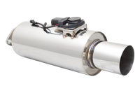 Round Body 6.5" x 15" (16,51cm x 38,1cm) Center in/Center out 2.5" Flanged Inlet, 4" Single-wall Tip - VMK2G-250