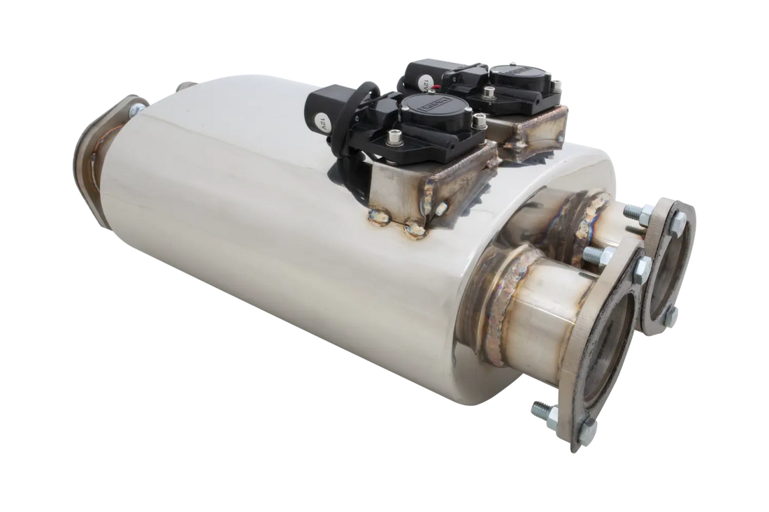 Round Body 6" x 10" x 16" (15,24cm x 25,4cm x 40,64cm) Twin in/Twin out 3" Twin Flanged Inlet, 3" Twin Flanged Outlet - VMK31-300