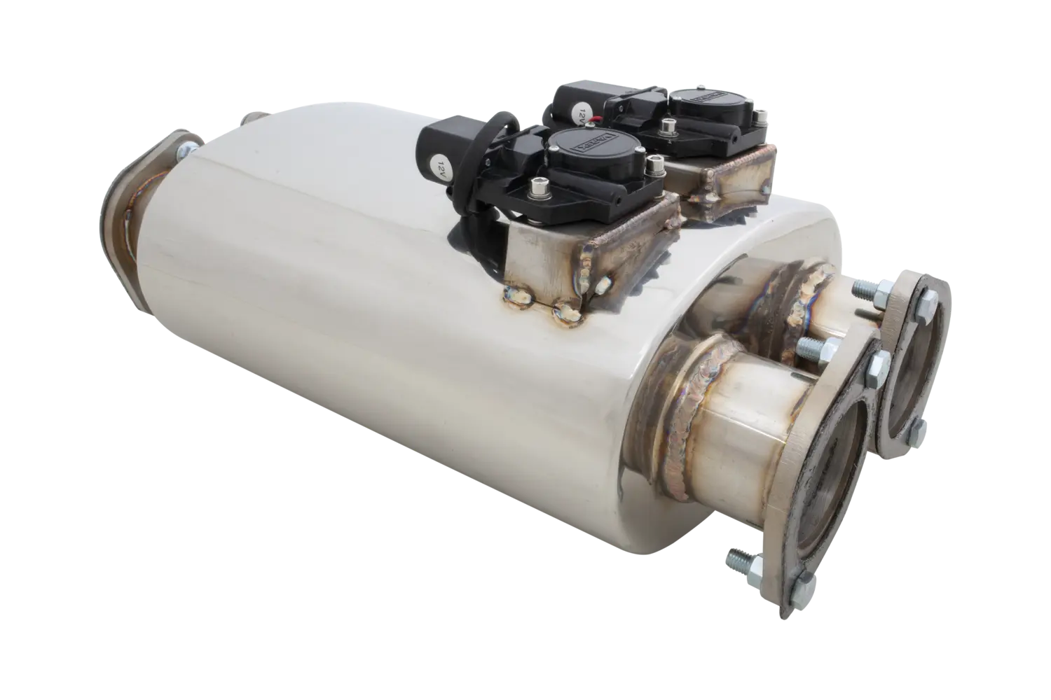 Round Body 6" x 10" x 16" (15,24cm x 25,4cm x 40,64cm) Twin in/Twin out 3" Twin Flanged Inlet, 3" Twin Flanged Outlet - VMK31-300