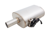Oval Body 6" x 10" x 16" (15,24cm x 25,4cm x 40,64cm) Center in/Center out 3" Flanged Inlet, 3" Single-wall Outlet - VMK41-300
