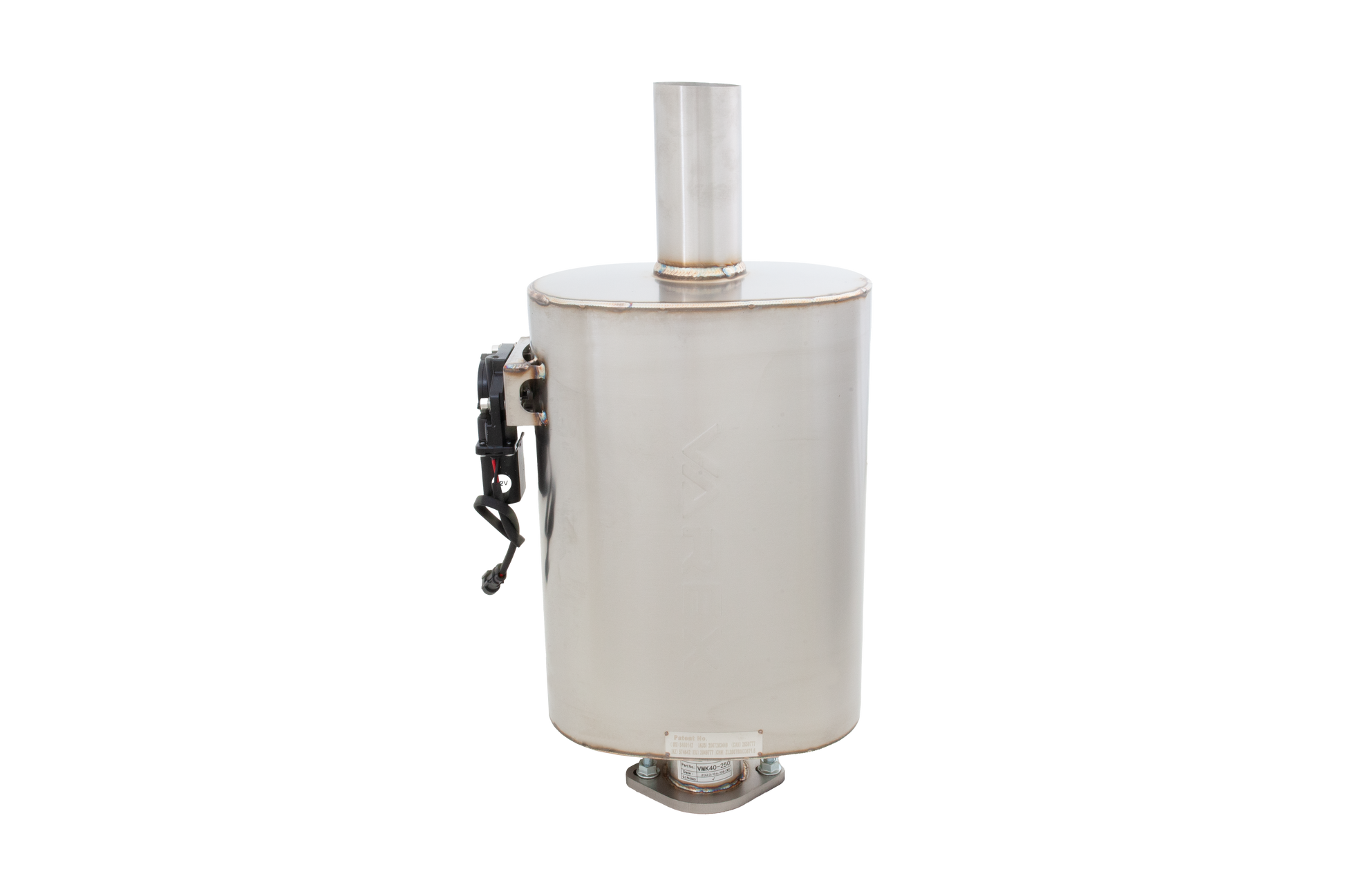 Oval Body 6" x 10" x 16" (15,24cm x 25,4cm x 40,64cm) Center in/Center out 3" Flanged Inlet, 3" Single-wall Outlet - VMK41-300