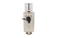 Oval Body 6" x 10" x 15" (15,24cm x 25,4cm x 38,1cm) Center in/Twin out 3" Flanged Inlet, 3" Twin Double-Wall Tips - VMK5-300