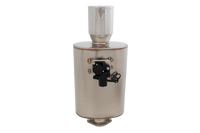 Oval Body 6" x 10" x 15" (15,24cm x 25,4cm x 38,1cm) Center in/Center Out 3" Flanged Inlet, 4" Single-Wall Tip - VMK6-300