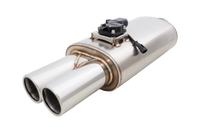 Oval Body 5.5" x 9.5" x 15" (13,97cm x 24,13cm x 38,1cm) Center in/Twin Out 2.5" Flanged Inlet, 3" Twin Double-Wall Tip - VMK7-250
