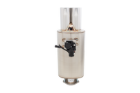 Oval Body 5.5" x 9.5" x 15" (13,97cm x 24,13cm x 38,1cm) Center in/Twin Out 2.5" Flanged Inlet, 3" Twin Double-Wall Tip - VMK7-250