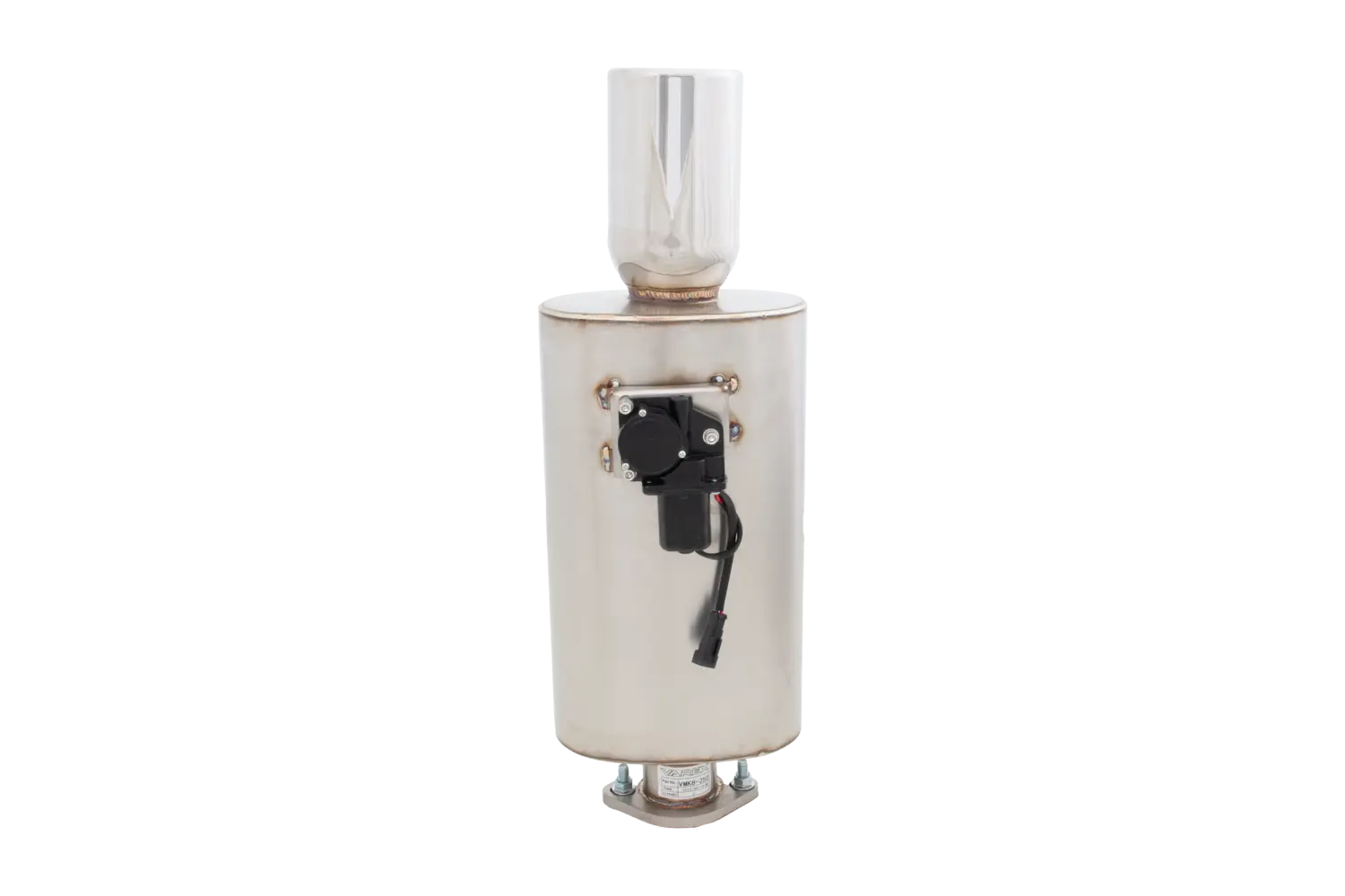 Oval Body 5.5" x 9.5" x 15" (13,97cm x 24,13cm x 38,1cm) Center in/Center Out 2.5" Flanged Inlet, 4" Double-Wall Tip - VMK8-250
