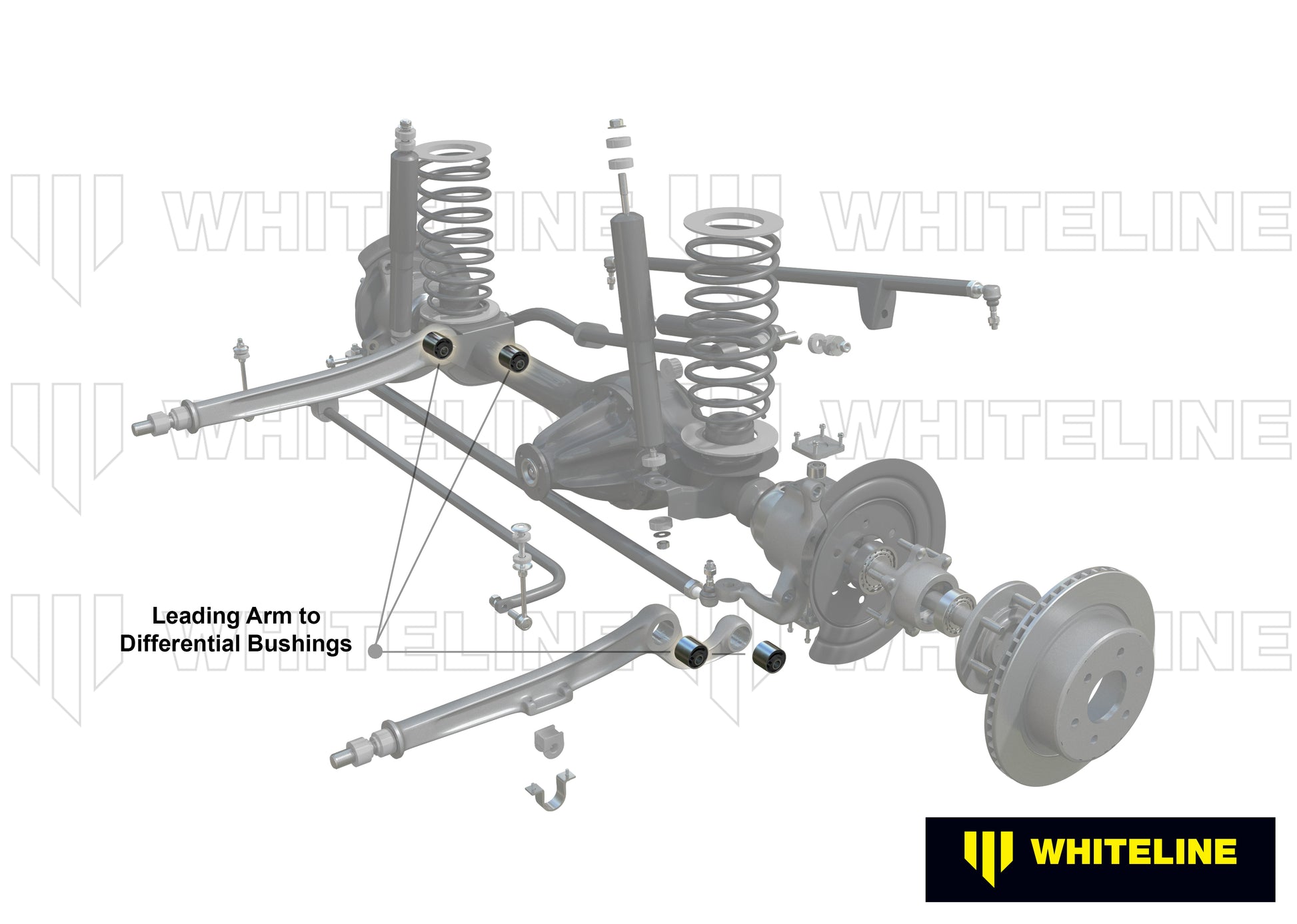 Leading Arm - To Differential Bushing Kit-Offset - W81730E