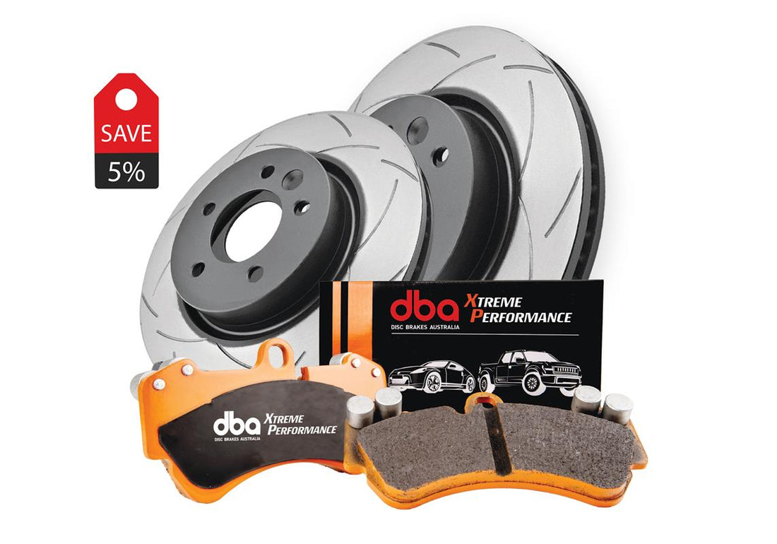 Brake Kit - 4000 Series T3 Slotted & Xtreme Performance Brake Pads (2x DBA42959S + DB2063XP) - DBA42959S-2063XP