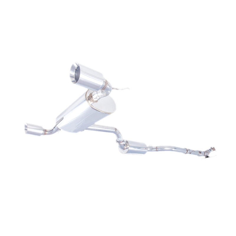3" Turbo-Back System with Varex Muffler, 304 Stainless Steel - ES-FX02-VMK-TBS
