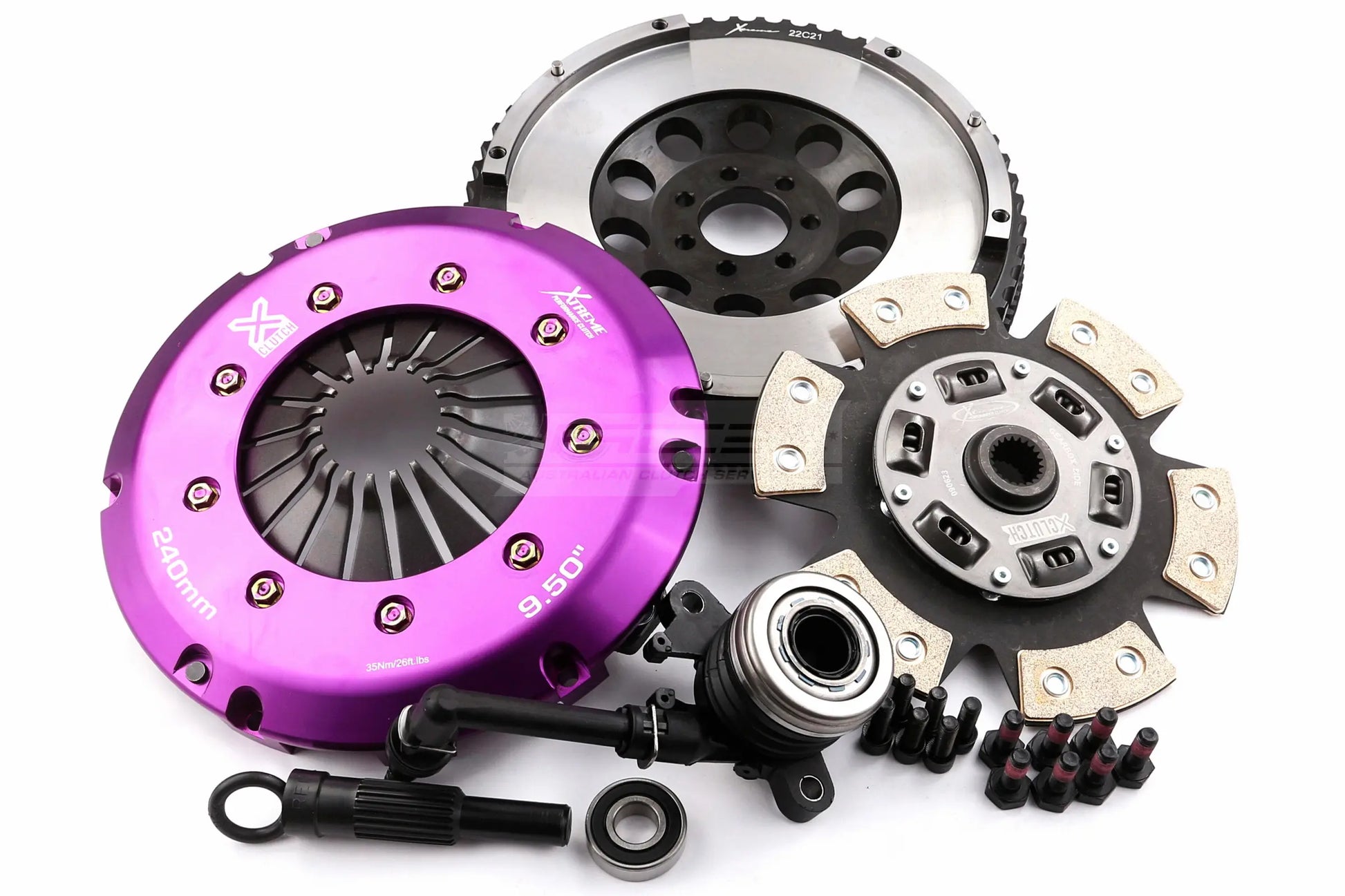 Clutch Kit - Xtreme Performance Race Sprung Ceramic Incl Flywheel & CSC 910Nm - KRE24617-1R