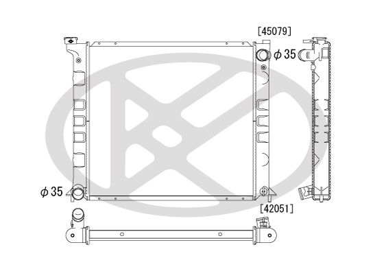 Motora dzesēsanas radiators - PL020243