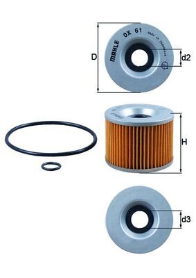 Eļļas filtrs - OX 61D