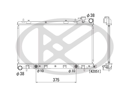 Motora dzesēsanas radiators - PL091604