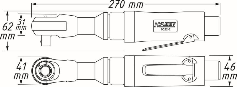 Sprūdrata atslēga ar maināmu leņķi - 9022-2