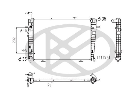 Motora dzesēsanas radiators - PL822458