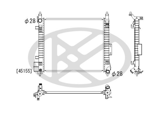 Motora dzesēsanas radiators - PL022944