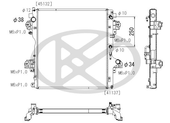 Motora dzesēsanas radiators - PL013480
