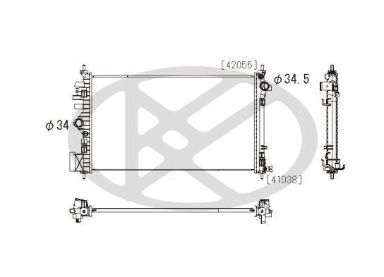 Motora dzesēsanas radiators - PL462650