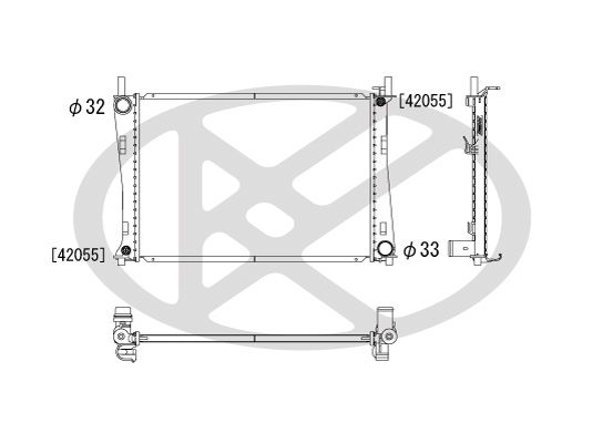 Motora dzesēsanas radiators - PL061854